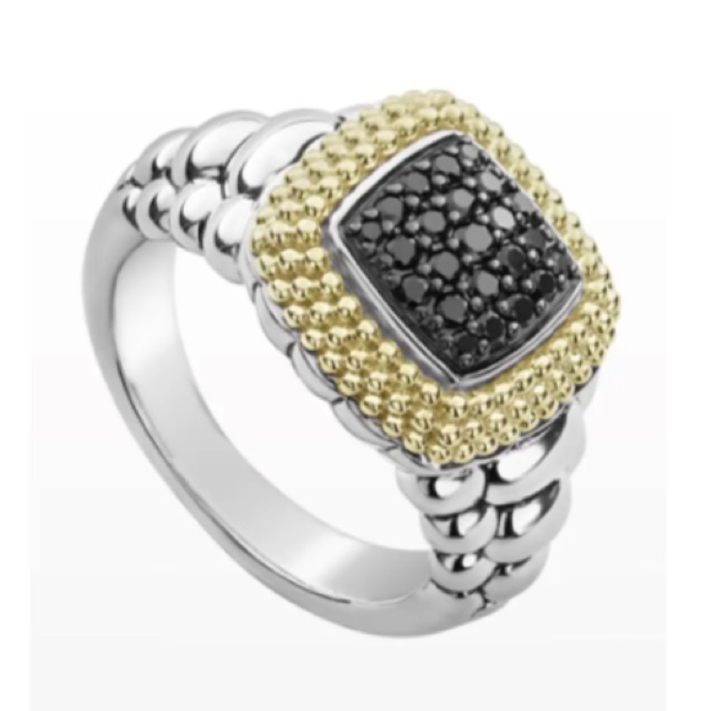LAGOS CAVIAR LUX Square Diamond Statement Ring